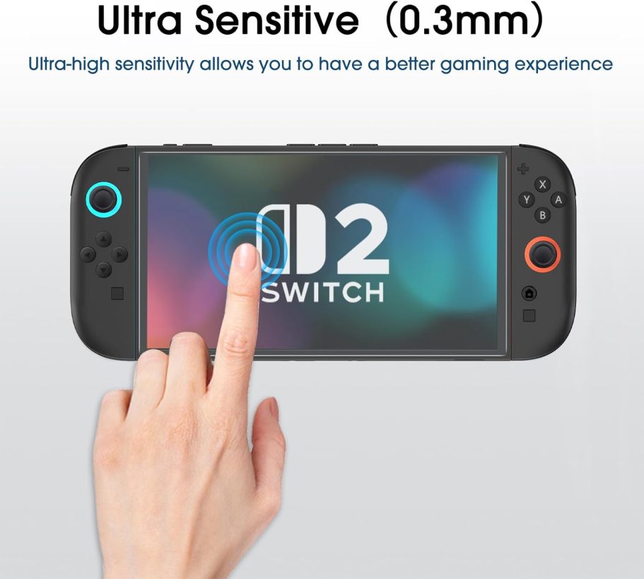 amFilm Auto-Alignment OneTouch for Nintendo Switch 2 Matte Finish Screen Protector 2025, Tempered Glass, 30 Seconds Installation, Bubble Free, Anti Glare, Touch Sensitive, Anti Fingerprint [2 Pack] - Image 4