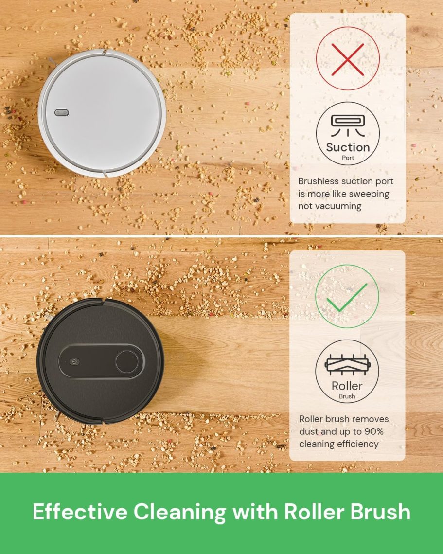 Robot Vacuum,2 in 1 Mopping and Vacuuming, App/Voice/Remote Control,Self-Charging Robotic Vacuum Cleaner,Good for Hard Floor, Low-Pile Carpet, Pet Hair (Small) - Image 8