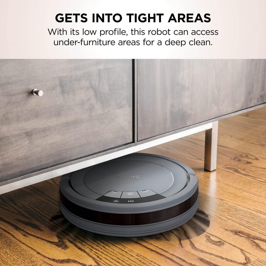 Shark AV753 ION Robotic Vacuum, Wi-Fi Connected, 120min Runtime, Compatible with Alexa, Multi-Surface Cleaning, Gray (Renewed) - Image 2